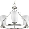 Progress Lighting Debut Collection 3-Light Farmhouse Chandelier Light Brushed Nickel(Nickel)