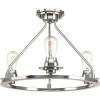 Progress Lighting Debut Collection 3-Light Farmhouse Chandelier Light Brushed Nickel(Nickel)