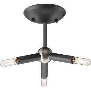 Progress Lighting P500015-143 Foton Three-Light Mini-Pendant, Brushed Nickel