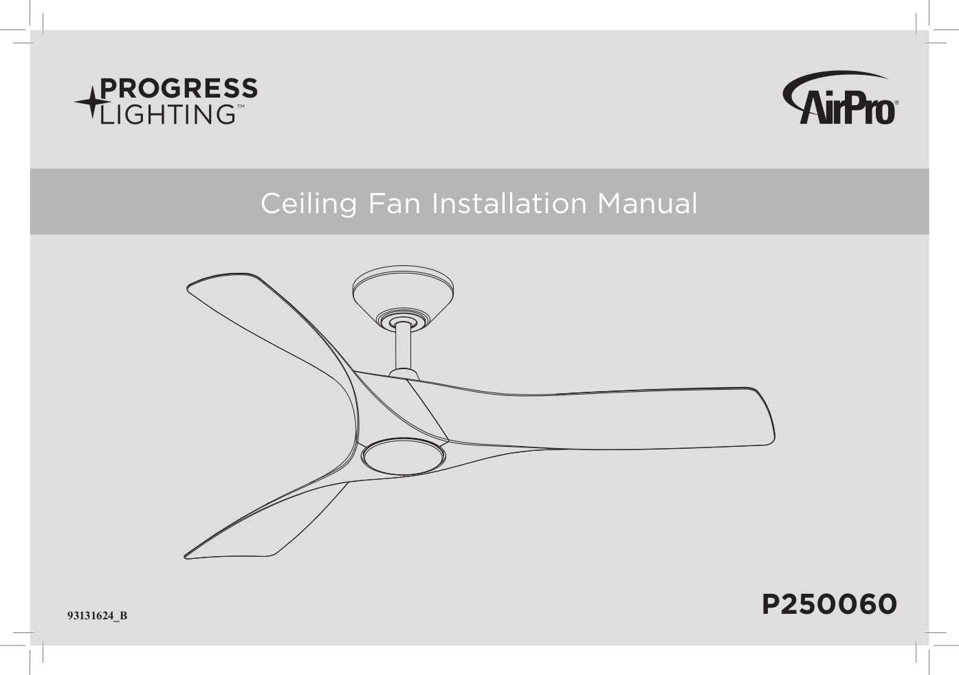 image:imageProgress Lighting Ryne Collection 52Inch 3Blade Woodgrain LED DC Motor Transitional IndoorOutdoor Ceiling Fan BrownWhite