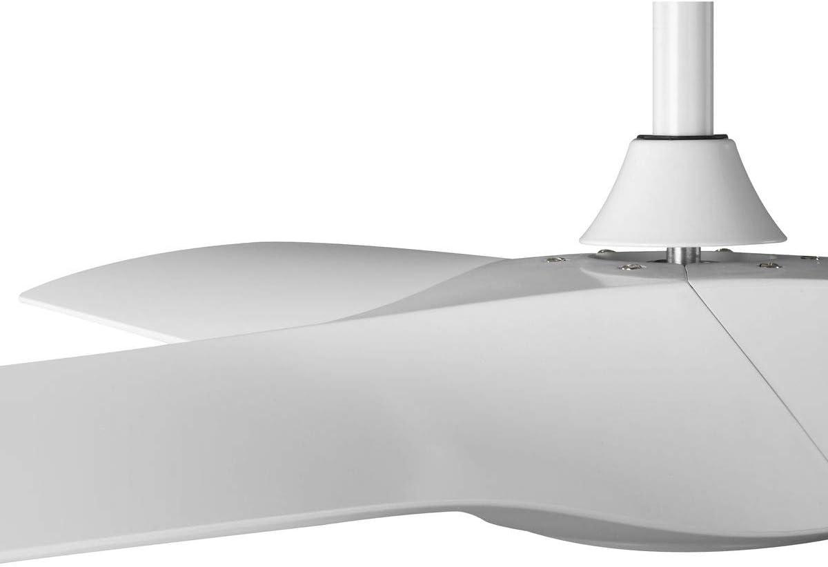 image:imageProgress Lighting Ryne Collection 52Inch 3Blade Woodgrain LED DC Motor Transitional IndoorOutdoor Ceiling Fan BrownWhite