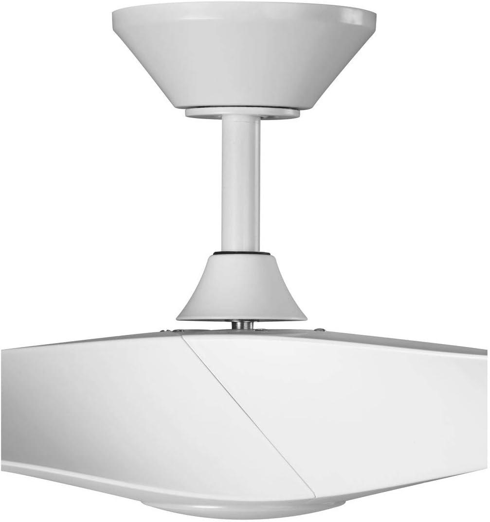 image:imageProgress Lighting Ryne Collection 52Inch 3Blade Woodgrain LED DC Motor Transitional IndoorOutdoor Ceiling Fan BrownWhite