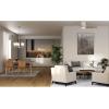 Progress Lighting Braden Collection 44-Inch Reversible White/Natural Cherry 3-Blade Matte White LED Mid-Century Modern Indoor Hugger Ceiling Fan(White)