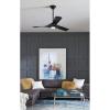 Progress Lighting Ryne Collection 52-Inch 3-Blade Woodgrain LED DC Motor Transitional Indoor/Outdoor Ceiling Fan, Brown(Matte Black)