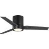 Progress Lighting Braden Collection 44-Inch Reversible White/Natural Cherry 3-Blade Matte White LED Mid-Century Modern Indoor Hugger Ceiling Fan(Black)
