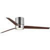Progress Lighting Braden Collection 44-Inch Reversible White/Natural Cherry 3-Blade Matte White LED Mid-Century Modern Indoor Hugger Ceiling Fan(Nickel)