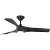 Progress Lighting Ryne Collection 52-Inch 3-Blade Woodgrain LED DC Motor Transitional Indoor/Outdoor Ceiling Fan, Brown(Matte Black)