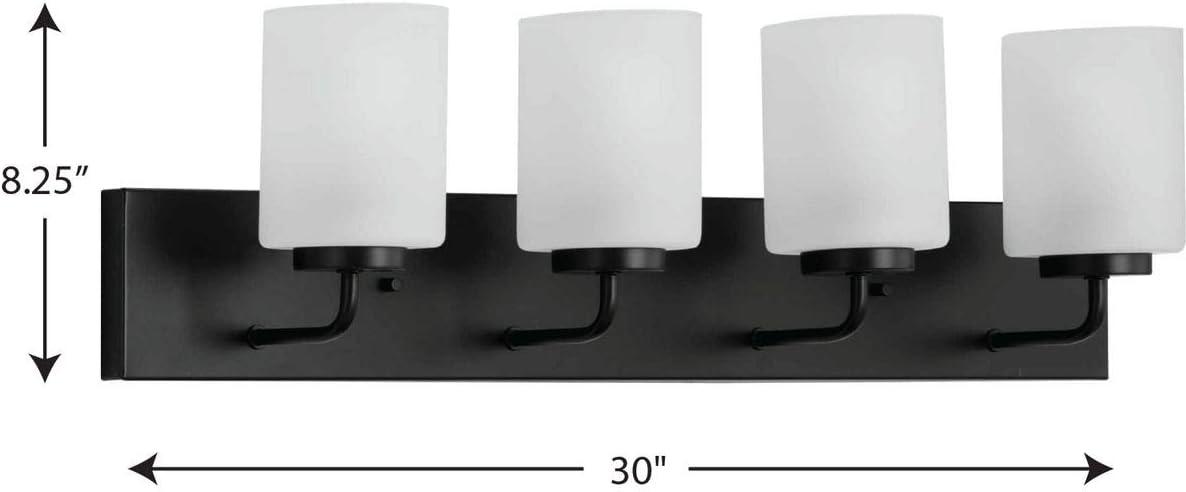image:imageProgress Lighting Merry Collection 3Light Etched Glass Brushed Nickel Transitional Bath Vanity LightBlack