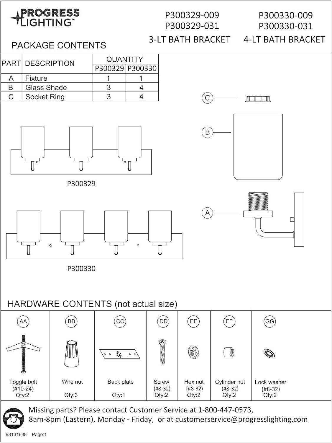 image:imageProgress Lighting Merry Collection 3Light Etched Glass Matte Black Transitional Bath Vanity Light
