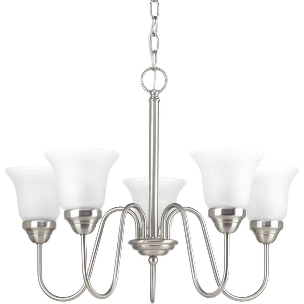 image:imageProgress Lighting Classic Collection 5Light Etched Glass Traditional Chandelier Light Brushed NickelNickel