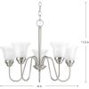Progress Lighting Classic Collection 5-Light Etched Glass Traditional Chandelier Light Brushed Nickel(Nickel)