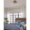 Progress Lighting Gulliver Collection 2-Light Whitewashed Farmhouse Flush Mount Ceiling Light, Galvanized, 6.50×14.37×14.37(Gray)