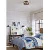 Progress Lighting Gulliver Collection 2-Light Whitewashed Farmhouse Flush Mount Ceiling Light, Galvanized, 6.50×14.37×14.37(Gray)