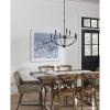 Progress Lighting Leyden Collection 5-Light Matte Black Farmhouse Chandelier Light, 20.00×22.38×22.38(Black)