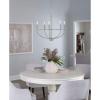Progress Lighting Leyden Collection 5-Light Matte Black Farmhouse Chandelier Light, 20.00×22.38×22.38(Brushed Nickel)