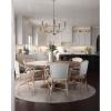 Progress Lighting Leyden Collection 5-Light Matte Black Farmhouse Chandelier Light, 20.00×22.38×22.38(Brushed Nickel)
