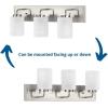 Progress Lighting Merry Collection 3-Light Etched Glass Brushed Nickel Transitional Bath Vanity Light(Nickel)
