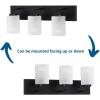 Progress Lighting Merry Collection 3-Light Etched Glass Matte Black Transitional Bath Vanity Light