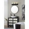 Progress Lighting Merry Collection 3-Light Etched Glass Matte Black Transitional Bath Vanity Light