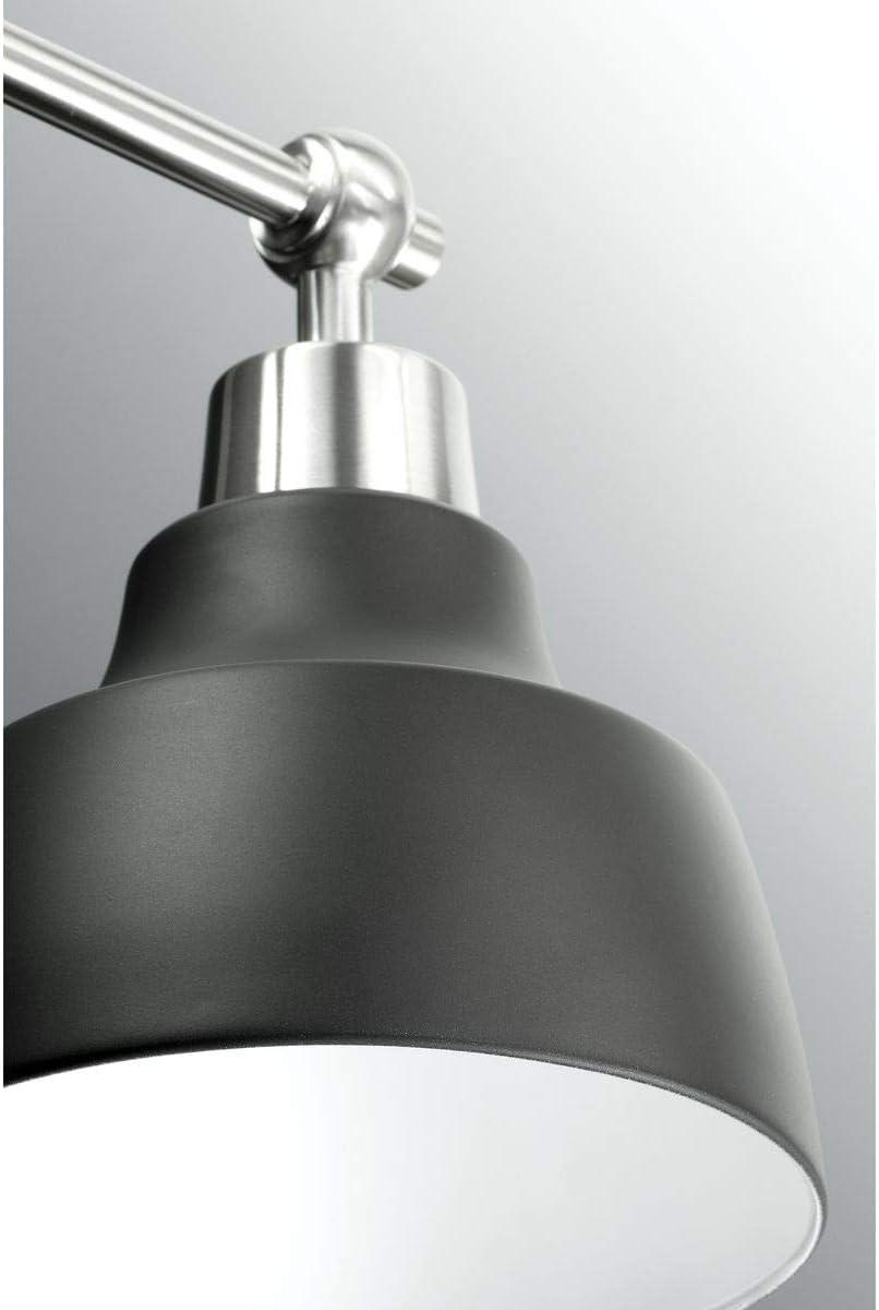 image:imageProgress Lighting Bramlett Collection 3Light White Metal Shade Coastal Bath Vanity Light Polished Chrome 838x2425x2425Nickel