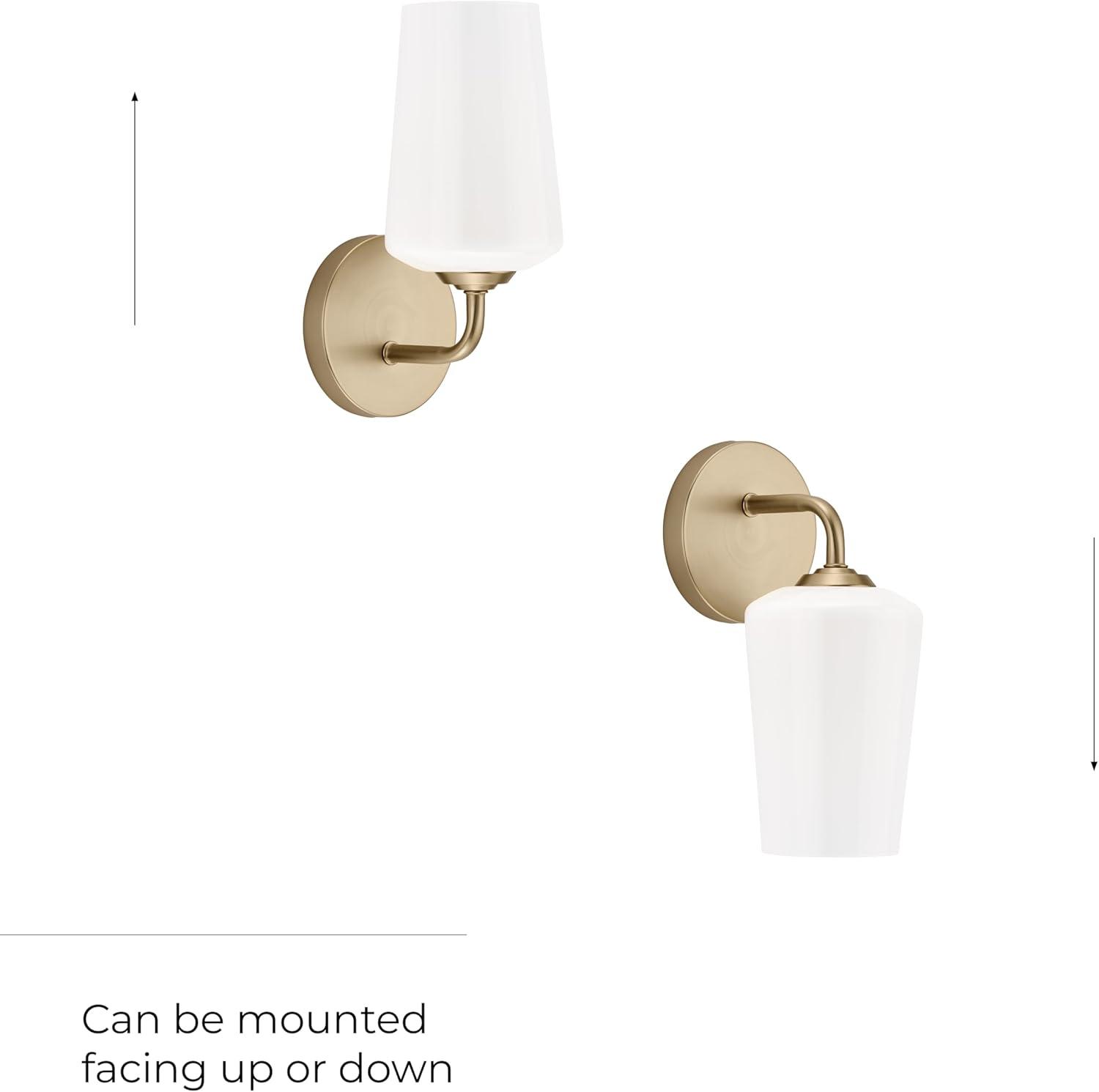 image:imageProgress Lighting Celino Collection OneLight Wall Sconce with White Glass Shade