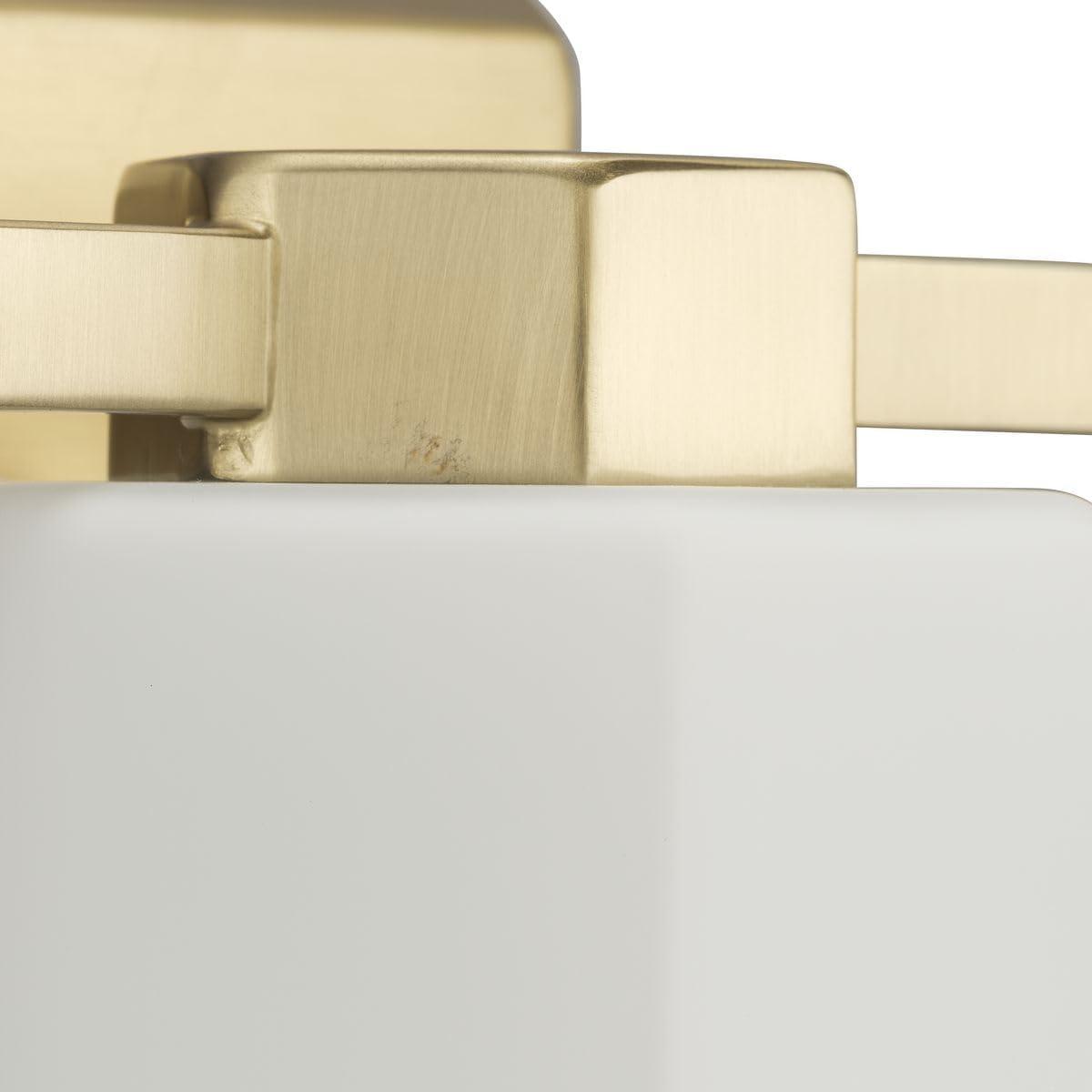 image:imageProgress Lighting Estrada 2237 in ThreeLight Brushed Gold Vanity Light with Opal Glass Shade