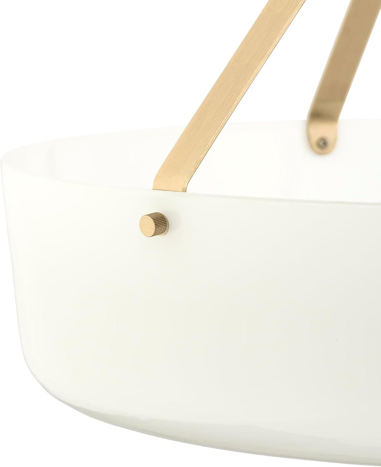 image:imageProgress Lighting Lieon Collection ThreeLight Large SemiFlush Convertible Light with White Glass Shade