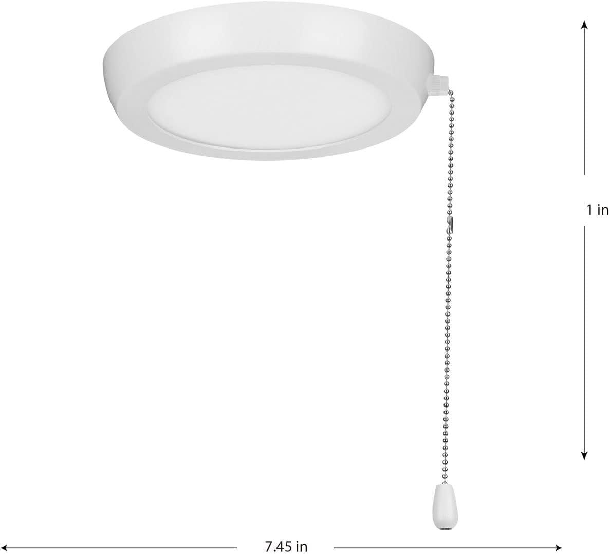 image:imageProgress Lighting P26000202830 AirPro 1Light Transitional Integrated LED Edgelit Ceiling Fan Light Kit Satin White with Opal Shade