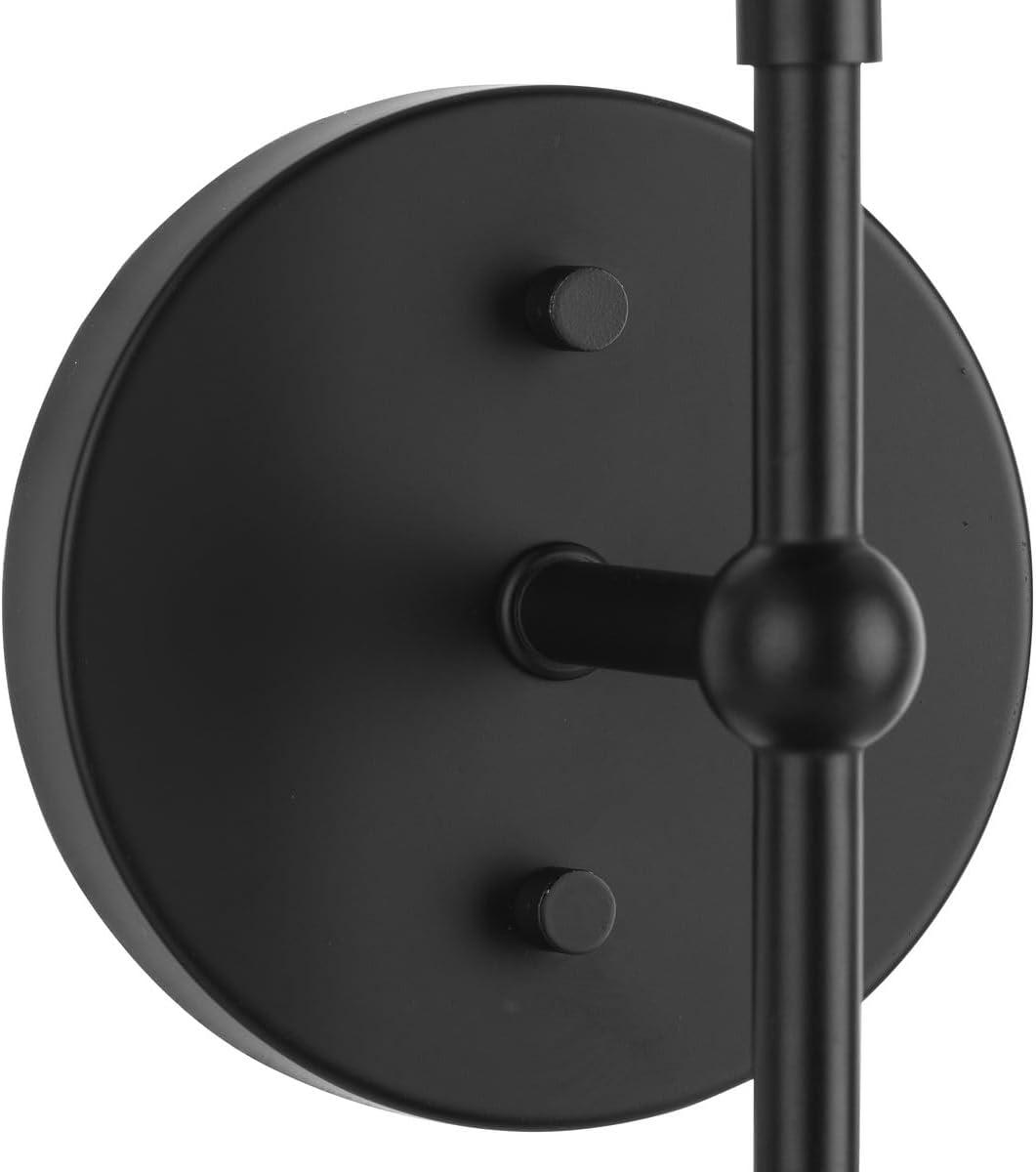 image:imageProgress Lighting P71011431M Atwell Collection 6 in TwoLight Matte Black MidCentury Modern Wall Sconce with Clear Glass ShadeBrushed Bronze