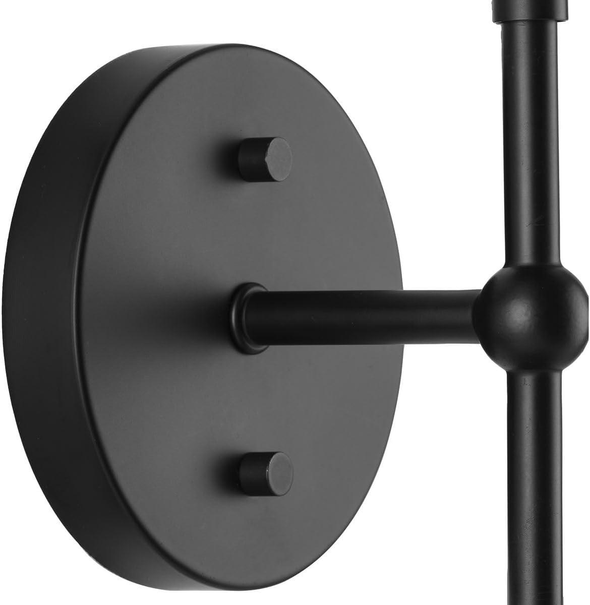 image:imageProgress Lighting P71011431M Atwell Collection 6 in TwoLight Matte Black MidCentury Modern Wall Sconce with Clear Glass ShadeBrushed Bronze