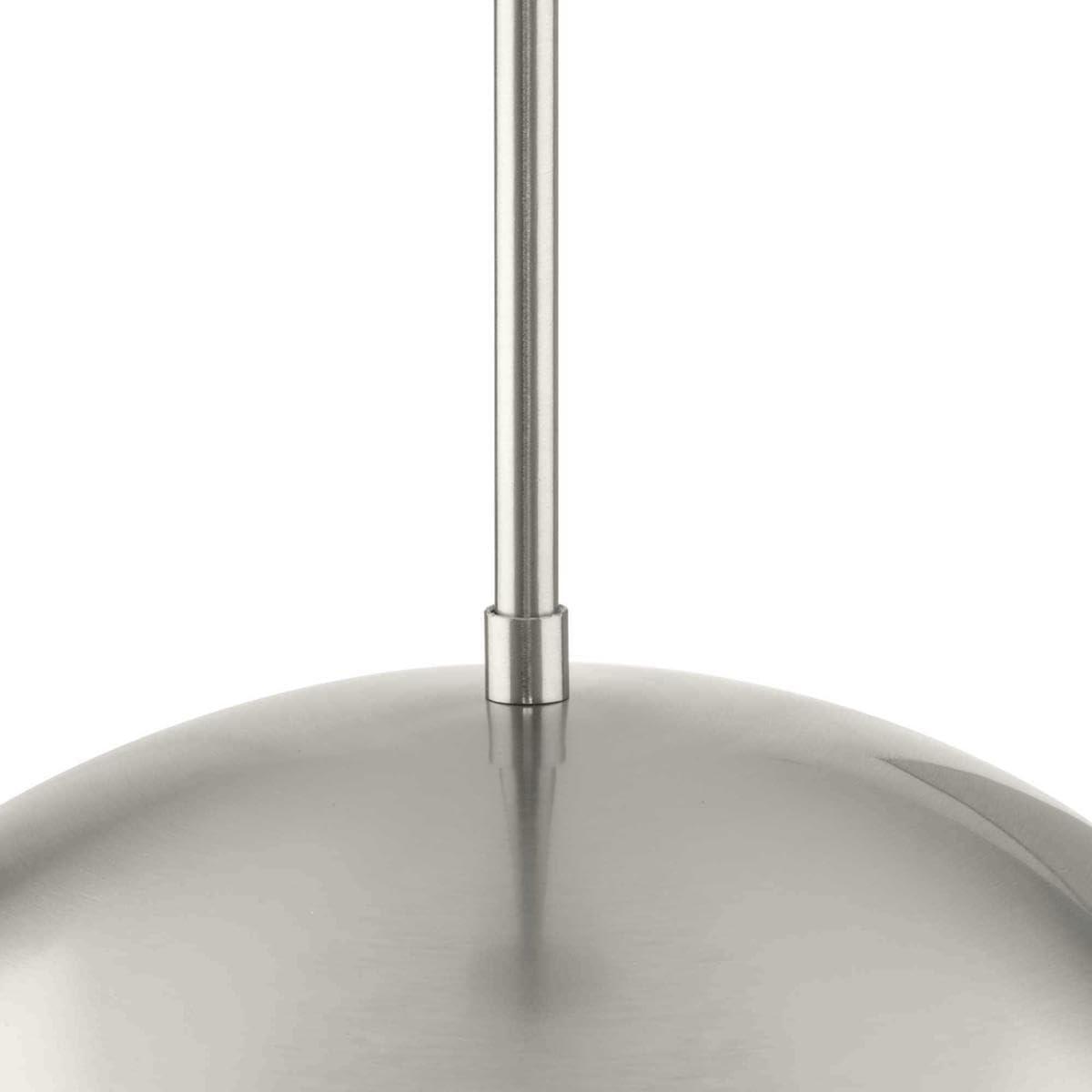 image:imageProgress Lighting Perimeter Collection OneLight Brushed Gold MidCentury Modern Pendant with Metal Shade P500379191Brushed Nickel