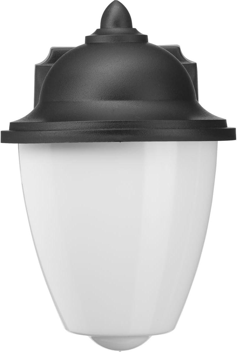 image:imageProgress Lighting Polycarbonate Outdoor 1Light White Acrylic Shade Traditional Outdoor Wall Lantern Light Textured BlackBlack