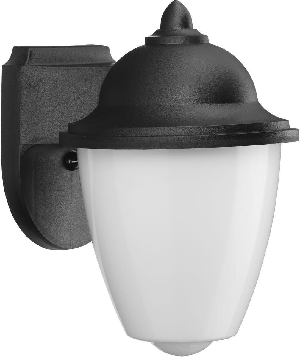 image:imageProgress Lighting Polycarbonate Outdoor 1Light White Acrylic Shade Traditional Outdoor Wall Lantern Light Textured BlackBlack