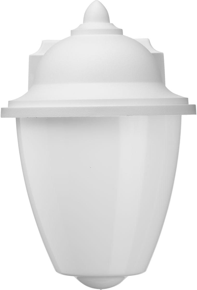 image:imageProgress Lighting Polycarbonate Outdoor 1Light White Acrylic Shade Traditional Outdoor Wall Lantern Light Textured BlackWhite