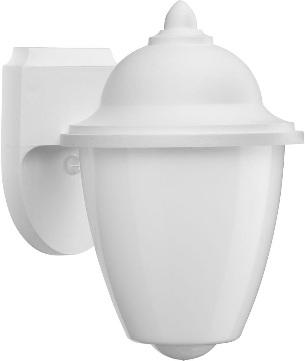 image:imageProgress Lighting Polycarbonate Outdoor 1Light White Acrylic Shade Traditional Outdoor Wall Lantern Light Textured BlackWhite