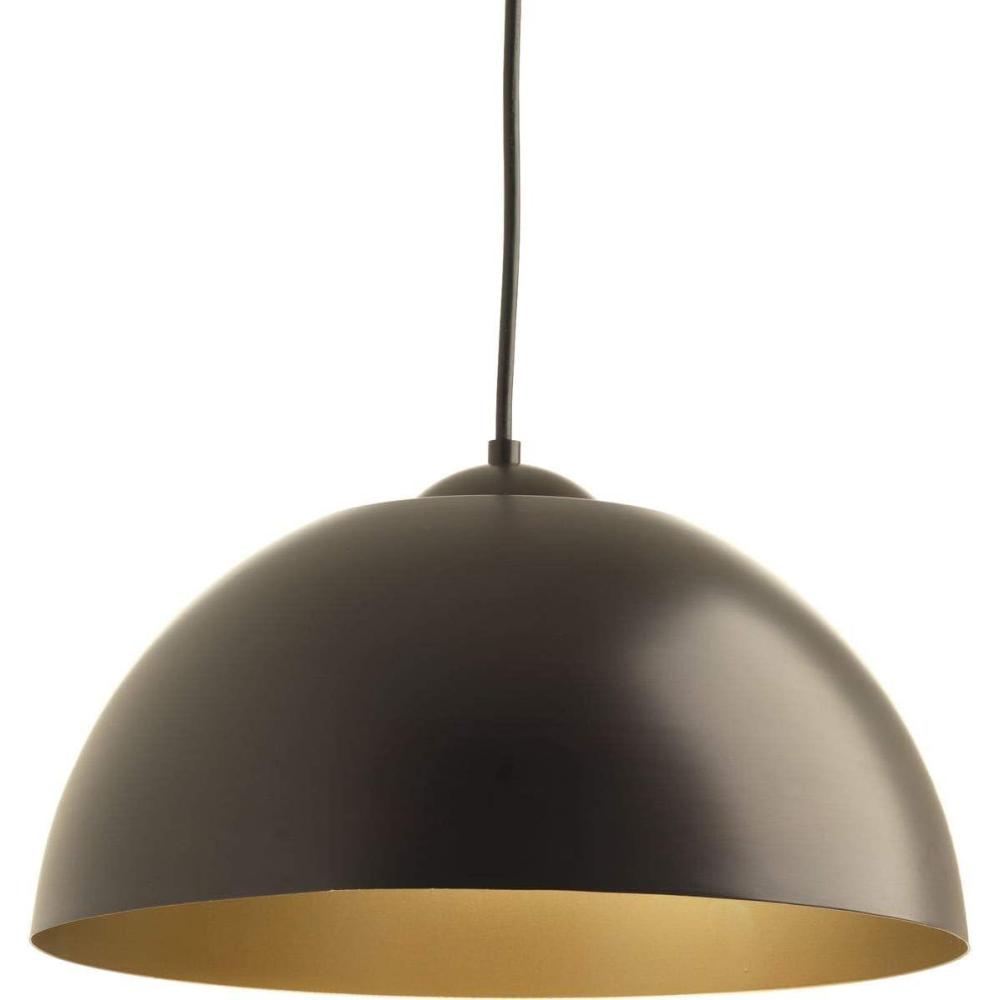 image:imageProgress Lighting 1LightPainted Silver Metal Shade Modern Pendant Light Dome LED Collection Indoor P53413030K9 WhiteBronze
