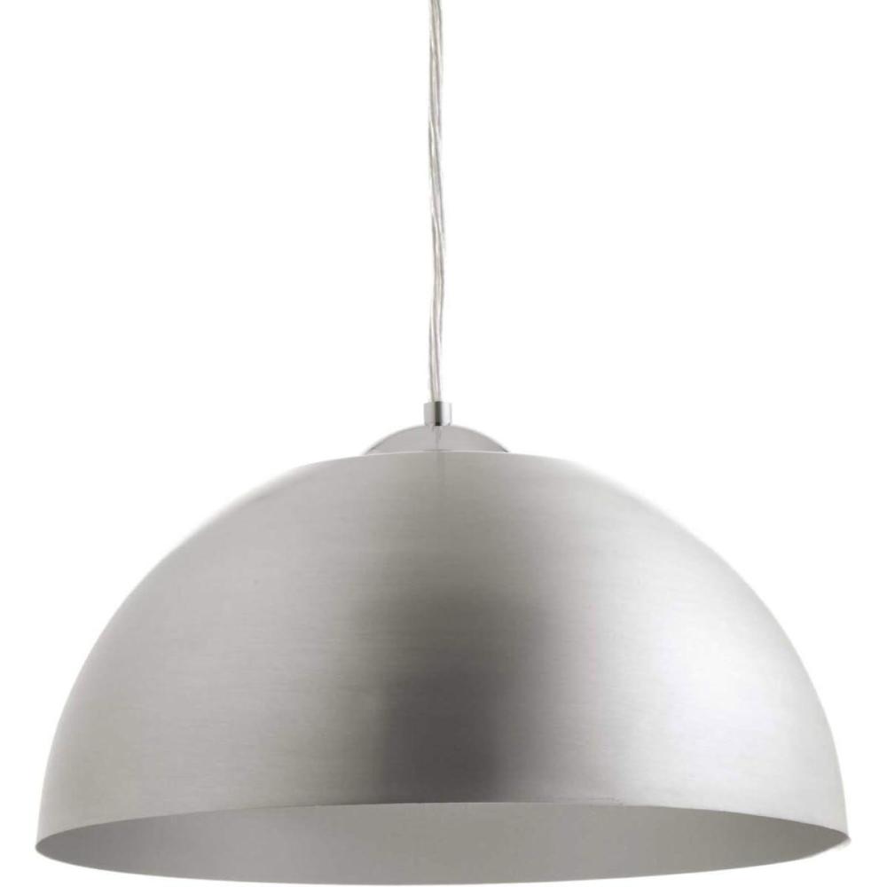 image:imageProgress Lighting 1LightPainted Silver Metal Shade Modern Pendant Light Dome LED Collection Indoor P53413030K9 WhiteGray
