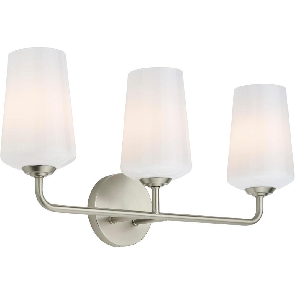 image:imageProgress Lighting Celino Collection ThreeLight Vanity Light with White Glass Shades
