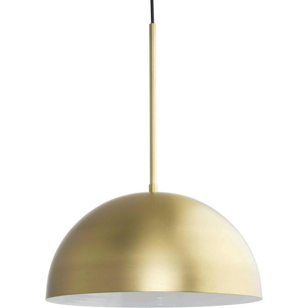 image:imageProgress Lighting Perimeter Collection OneLight Brushed Gold MidCentury Modern Pendant with Metal Shade P500379191Brushed Gold