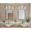 Progress Lighting Bramlett Collection 3-Light White Metal Shade Coastal Bath Vanity Light Polished Chrome, 8.38×24.25×24.25(Chrome)