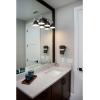 Progress Lighting Bramlett Collection 3-Light White Metal Shade Coastal Bath Vanity Light Polished Chrome, 8.38×24.25×24.25(Nickel)