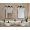 Progress Lighting Bramlett Collection 3-Light White Metal Shade Coastal Bath Vanity Light Polished Chrome, 8.38×24.25×24.25(Nickel)