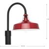 Progress Lighting Cedar Springs Collection One-Light Gloss Black Metal Shade Farmhouse Outdoor Post Lantern (P540103-031)(Gloss Black)