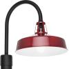 Progress Lighting Cedar Springs Collection One-Light Gloss Black Metal Shade Farmhouse Outdoor Post Lantern (P540103-031)(Gloss Black)