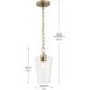 Progress Lighting Celino Collection One-Light Mini-Pendant with Clear Glass Shade