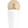 Progress Lighting Celino Collection One-Light Wall Sconce with White Glass Shade