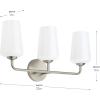 Progress Lighting Celino Collection Three-Light Vanity Light with White Glass Shades