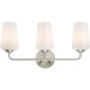 Progress Lighting Celino Collection Three-Light Vanity Light with White Glass Shades