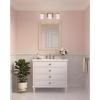 Progress Lighting Estrada 22.37 in. Three-Light Brushed Gold Vanity Light with Opal Glass Shade