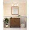 Progress Lighting Estrada 22.37 in. Three-Light Brushed Gold Vanity Light with Opal Glass Shade